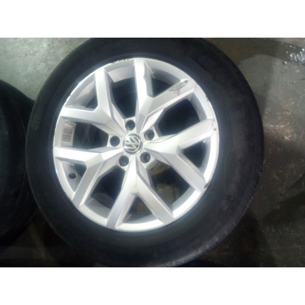 Jogo Roda Volcano Cor Prata Amarok V6 Aro 18