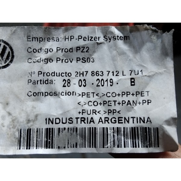 Carpete Assoalho Traseiro Cabine Dupla Amarok V6 17/23