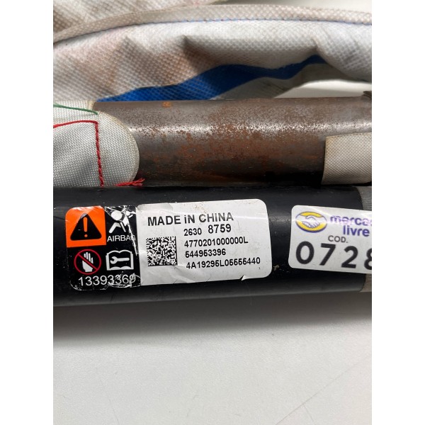 Cortina Airbag Esquerda Chevrolet Onix 2020 A 2024