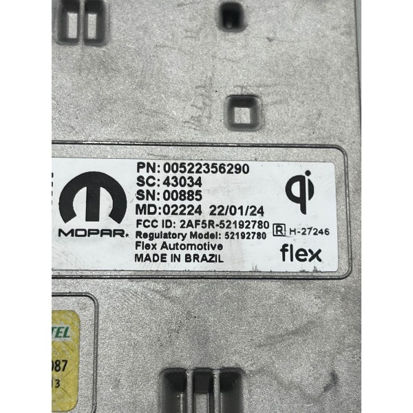 Módulo Central Carregador Indução Ram Rampage 2025