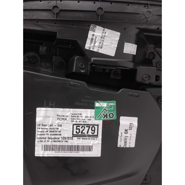 Forro Porta Traseiro Esquerdo Jeep Commander 2.0 2022 A 2025