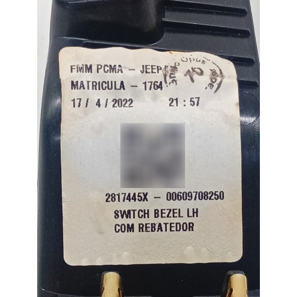 Moldura Botão Vidro Dian Esq Jeep Commander 2022 2025