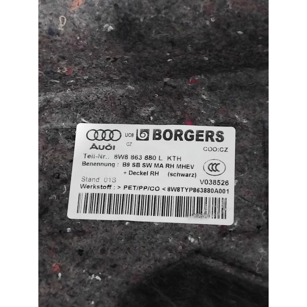 Forro Porta Malas Traseira Direita Audi A5 2021 A 2022