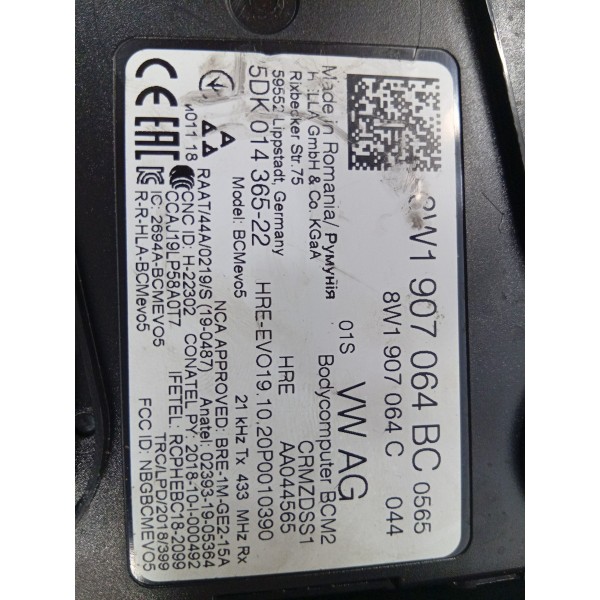 Módulo Conforto Audi A5 2021 2022 8w1907064bc 5dk01436522