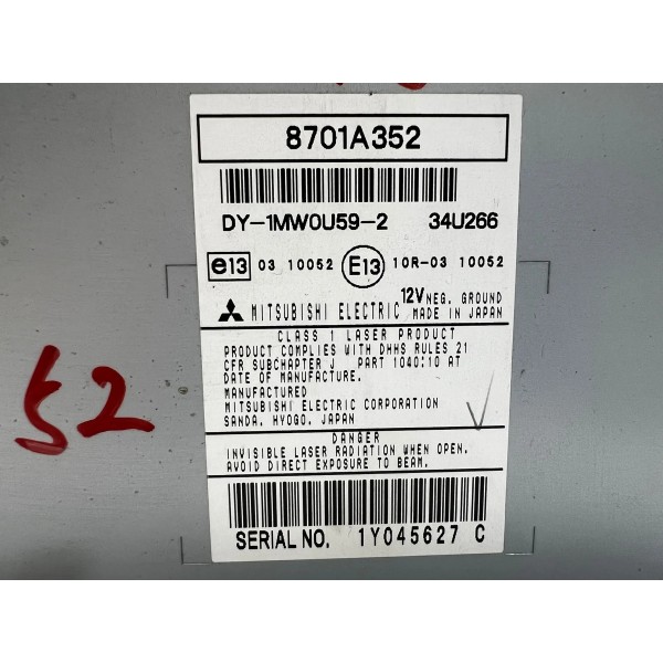 Rádio Som Mitsubishi Asx 2014 A 2015